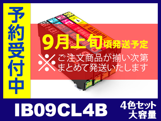 IB09CL4B (顔料4色セット 大容量） エプソン[Epson]互換インクカートリッジ