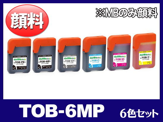 TOB-6MP（PB/MB/C/M/Y/GY）6色セット エプソン[Epson]互換インクボトル
