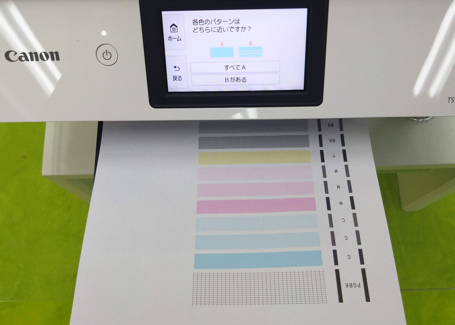 キャノン PIXUS TS8630｜ヘッドクリーニングしても直らない時の目