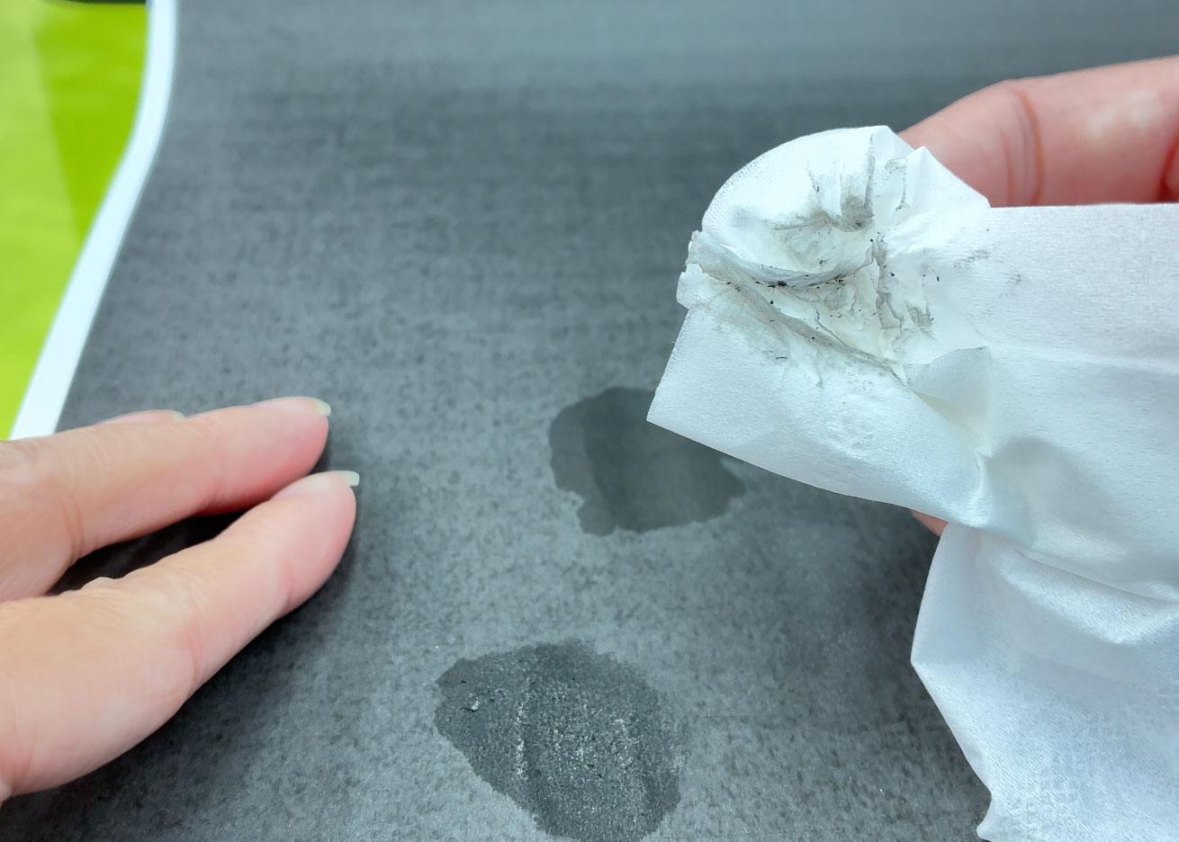 インクジェット 水滴 こする