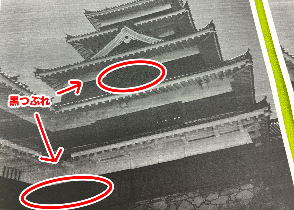 HL-L2460DW 写真印刷印刷濃度比較　黒つぶれ